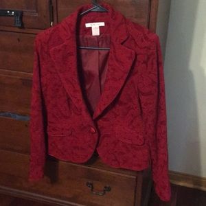 Red velvet jacket